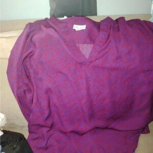 Ava & Viv Purple Top with Red Accents
